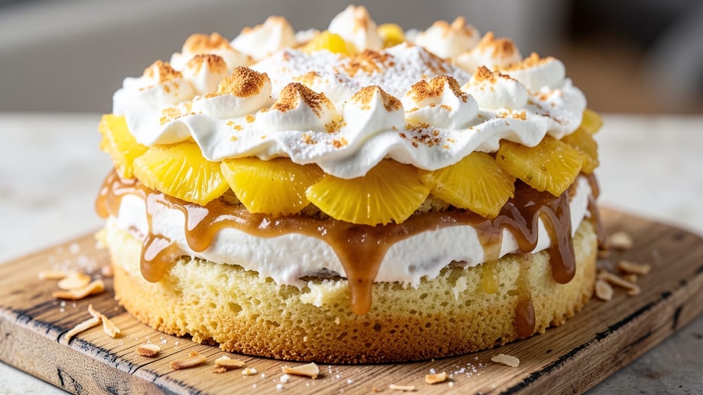 Ambrosia Cake Recipe With Pineapple: Tropical Creamy Layers in One Bowl