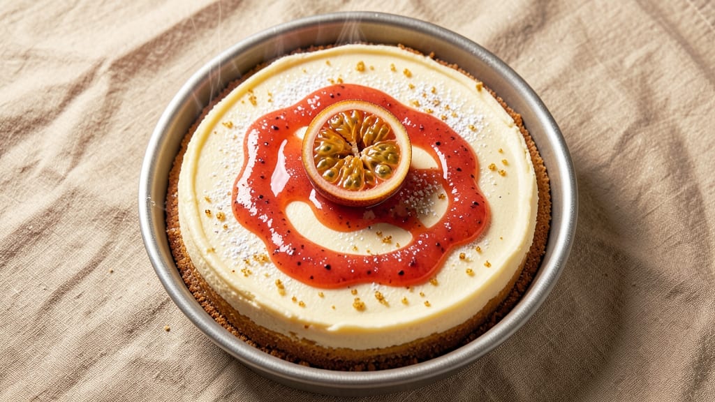 Baked Passionfruit Cheesecake Recipe: Tropical Tang and Creamy Layers