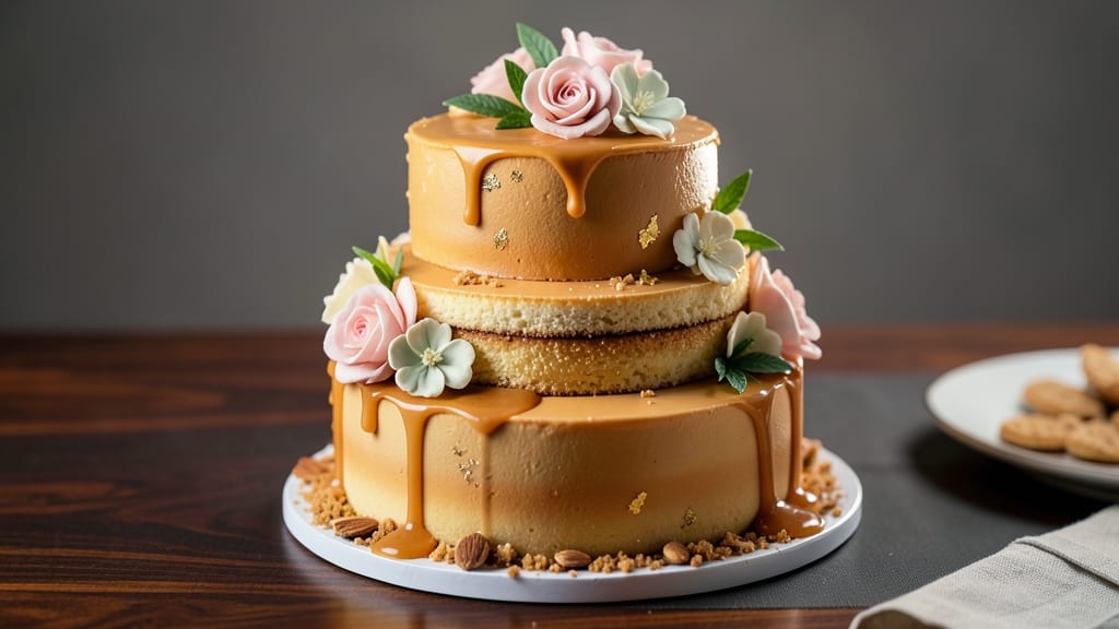 Amaretto Wedding Cake Recipe: Nutty Liqueur Swirls and Crunchy Topping Layers