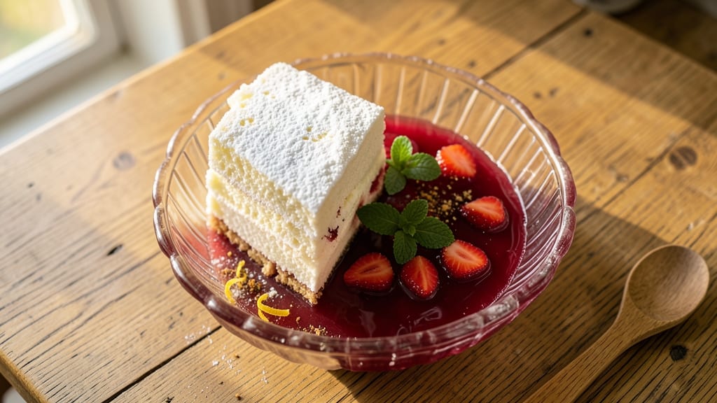 Angel Food Cake and Strawberry Jello Recipe: Light-as-Air Layers With Vibrant Swirls