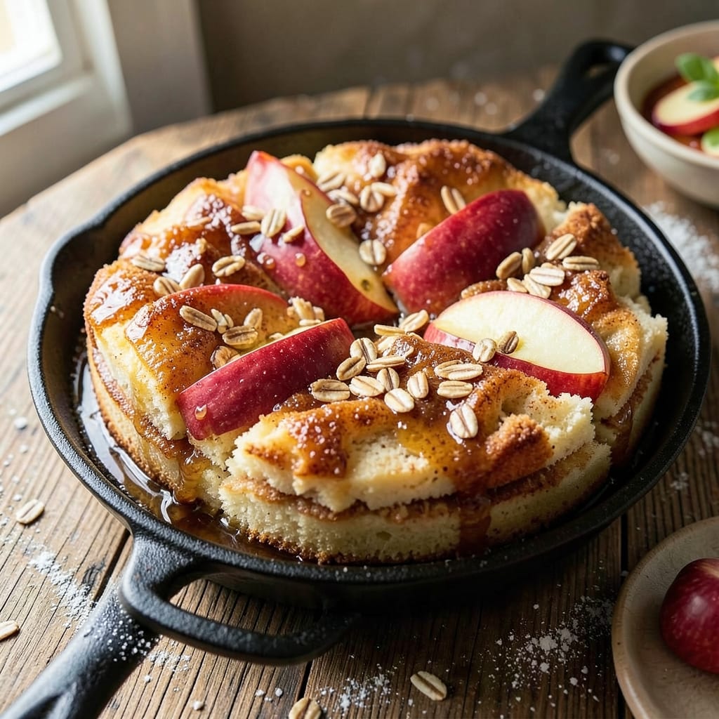 Apple Honey Upside Down Cake Recipe: Caramelized Apple Layers Hugged by Golden Honey Streusel