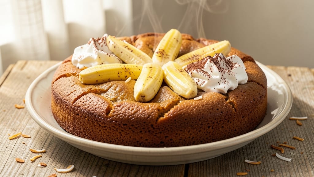 Baked Banana Cake Recipe: Caramelized Swirls and Buttery Streusel Crown