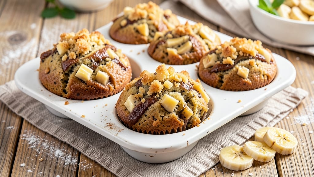 Banana Coffee Cake Muffins Recipe: Moist Banana Swirls With Coffee Kick
