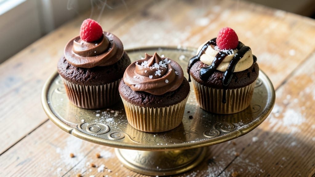 Bakery-Style Chocolate Cupcakes Recipe: Rich Ganache-Drizzled Height With Crumb-Topped Frosting