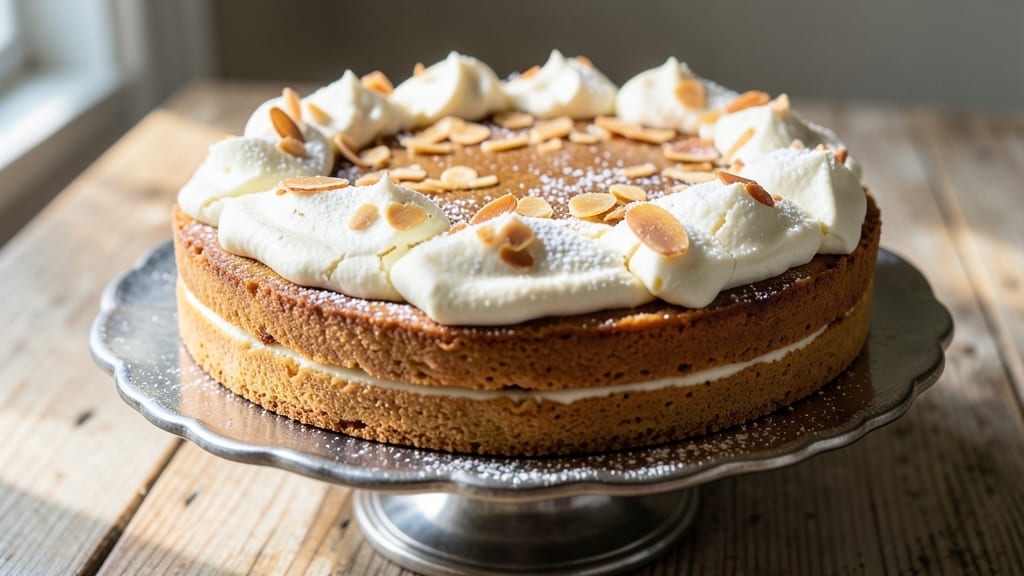 Bakewell Tart Cake Recipe: Jammy Filling and Buttery Streusel Crown
