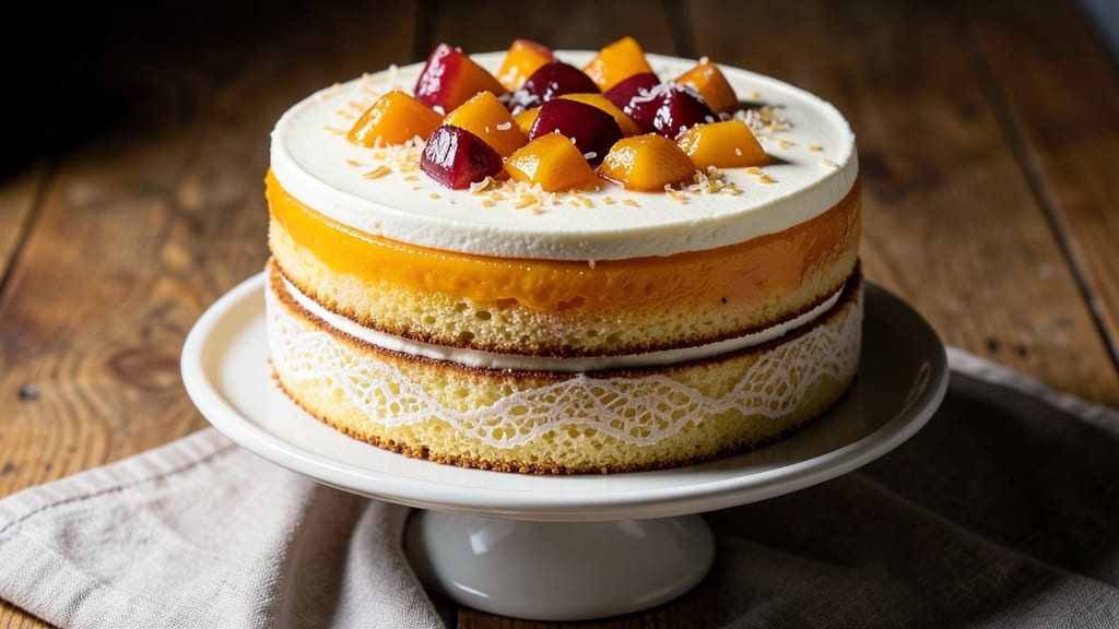 Asian Sponge Fruit Cake Recipe: Tropical Layers With Silky Moisture