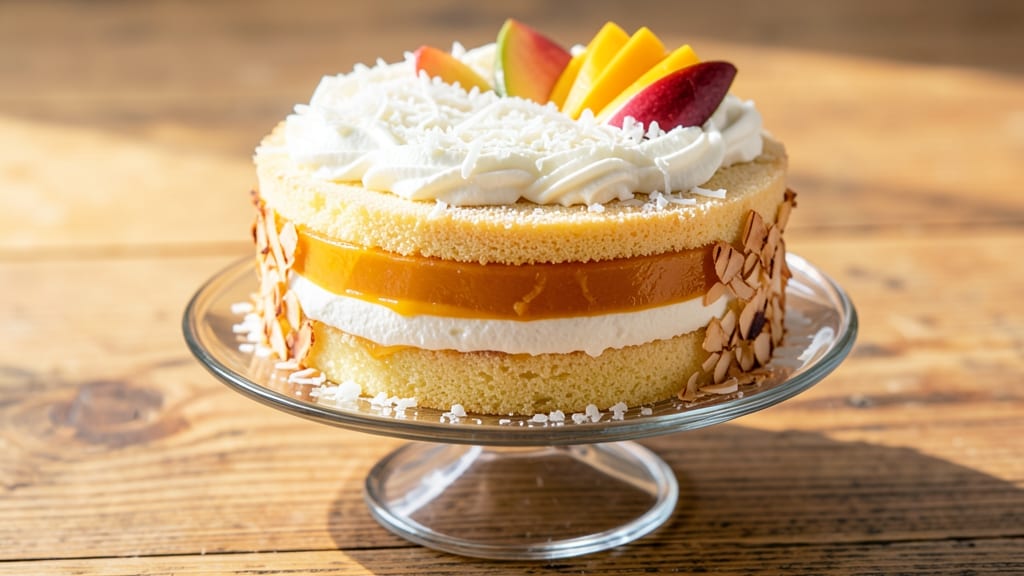 Asian Mango Cake Recipe: Tropical Layers with Zesty Glaze Magic