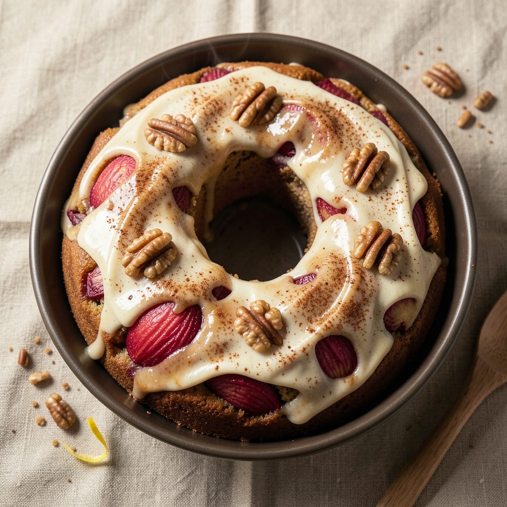 Apple Cake With Maple Frosting Recipe: Warm Spice Streusel Crust Over Gooey Maple Layers