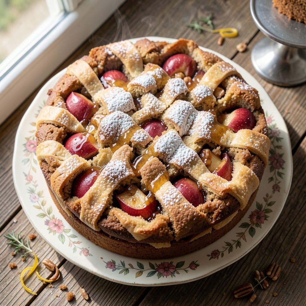 Annabel Langbein's Apple Cake Recipe: Buttery Streusel Crown Over Spiced Rum-Infused Layers