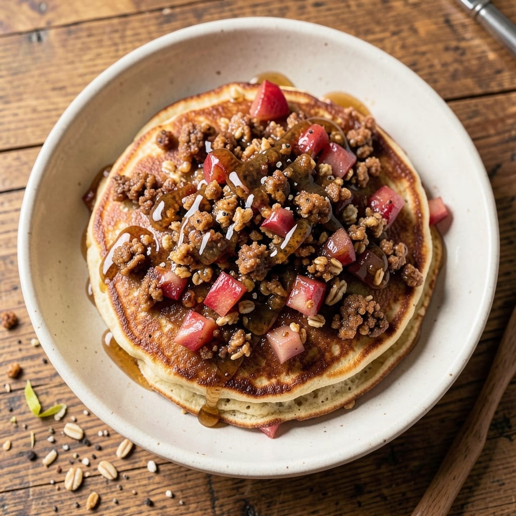 Apple Streusel Pancakes Recipe: Warm Spice Streusel Hugs Apple-Infused Layers