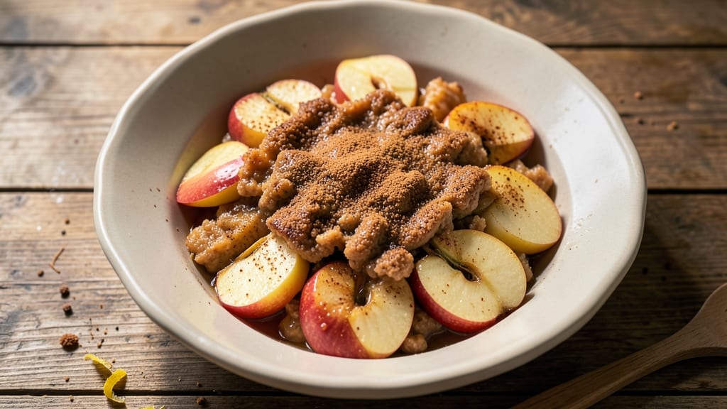 Apple Crisp Recipe With Yellow Cake Mix: No-Bake Streusel Crown Over Warm Spiced Apples