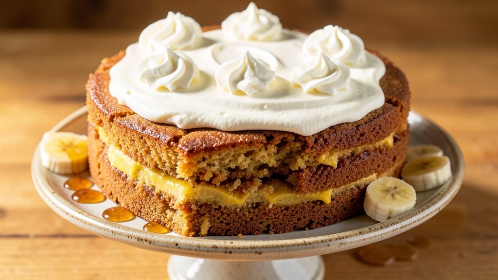Banana Cake Recipe With Splenda: Moist Layers and Caramelized Banana Streaks