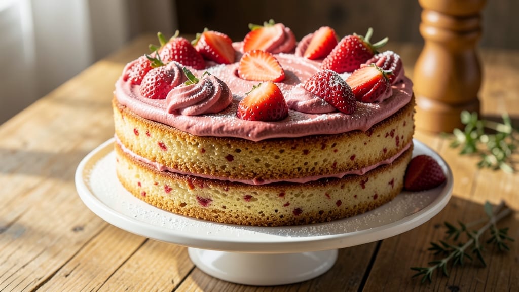 Amazing Strawberry Cake Recipe: Juicy Berries and Buttery Layers Baked to Perfection