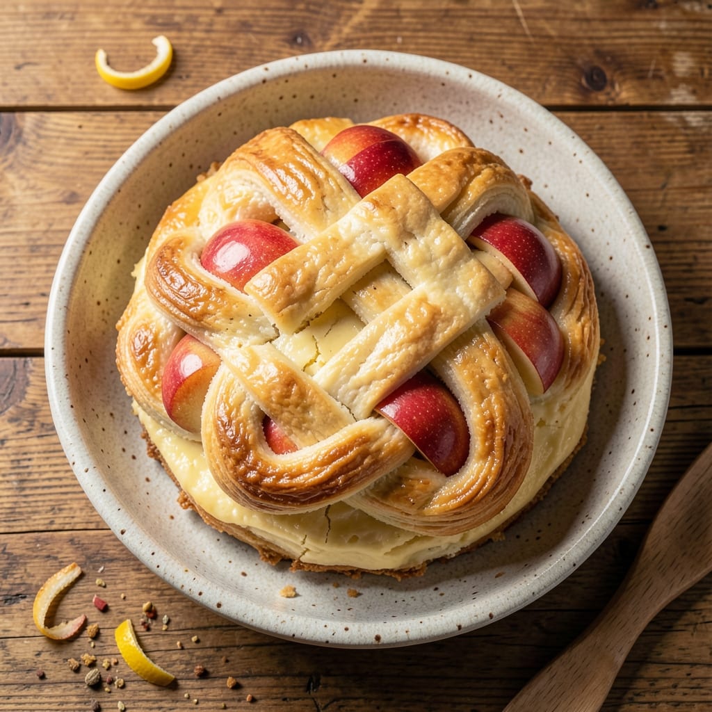 Apple Pie Cheesecake Braid Recipe: Buttery Streusel Hugs Spiced Apple Layers