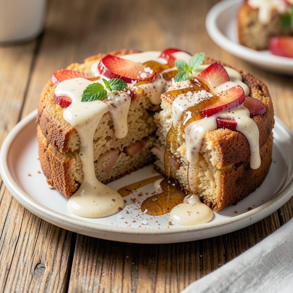 Apple Cake With Buttermilk Sauce Recipe: Warm Spice Streusel Hugs Silky Drizzle