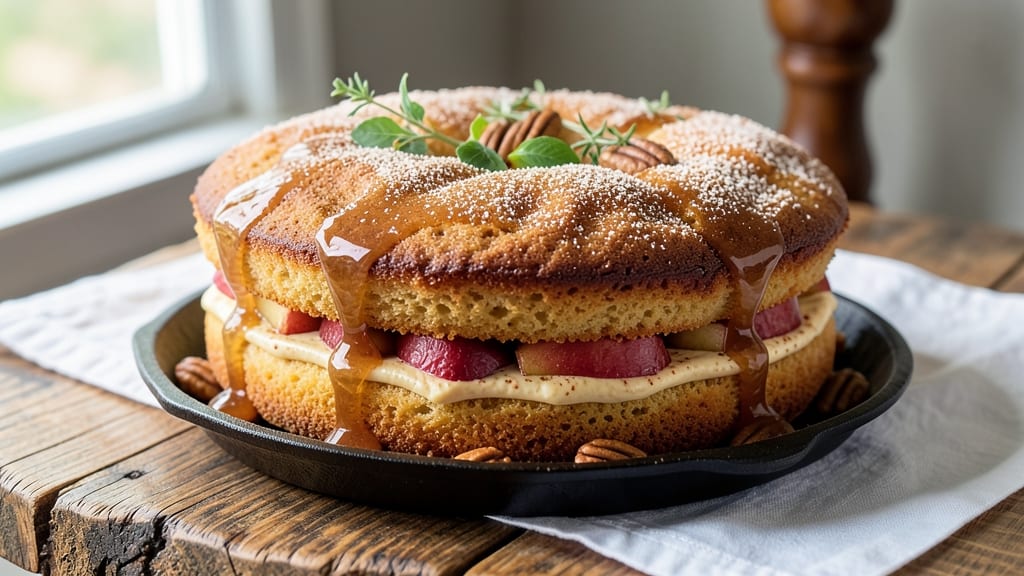 Apple Cider Donut Cake Recipe Pioneer Woman: Spiced Rum Streusel Crown Over Warm Apple Layers