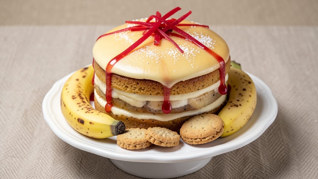 Banana Ogura Cake Recipe: Japanese-Inspired Layers of Creamy Cheesecake and Crunchy Biscuit