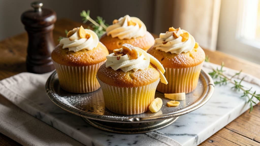 Banana Chiffon Cupcakes Recipe: Light-as-Air Clouds With Caramelized Banana Streaks