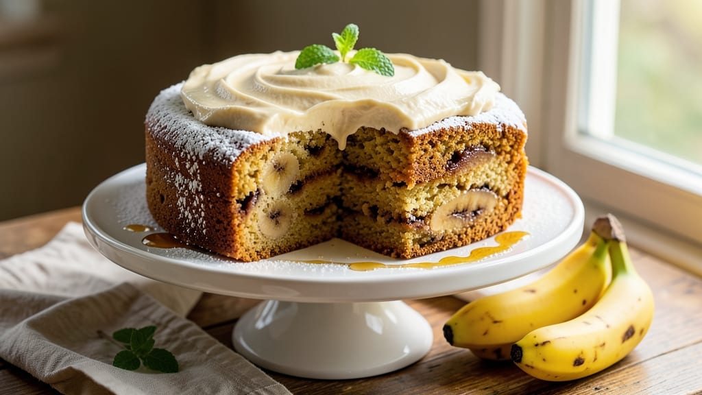 Banana Cake With Flour Recipe: Ultra Moist Layers and Buttery Streusel Top