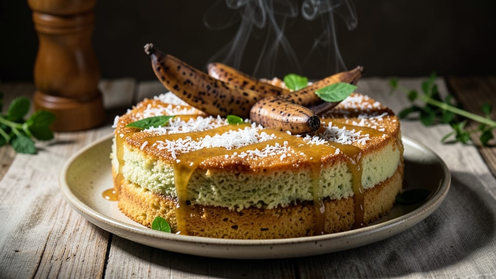 Asian Banana Cake Recipe: Fragrant Pandan and Coconut Moisture