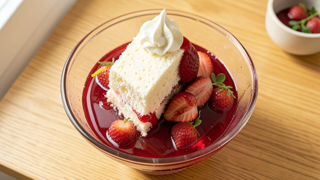 Angel Food Cake and Strawberry Jello Dessert Recipe: Light Cloud Meets Fruity Layers