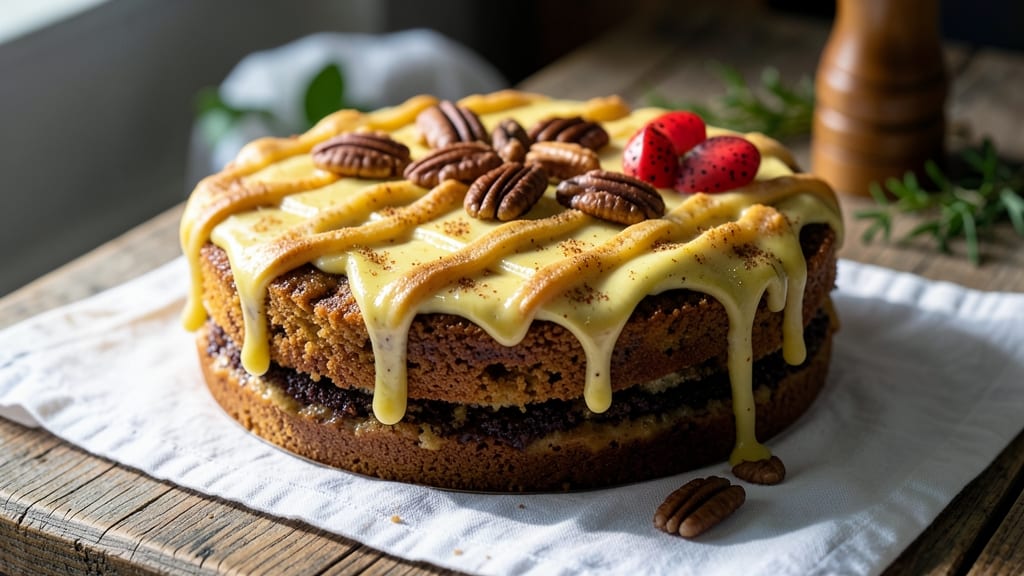 Banana Cake Recipe USA: Caramelized Banana Swirls and Buttery Streusel Top