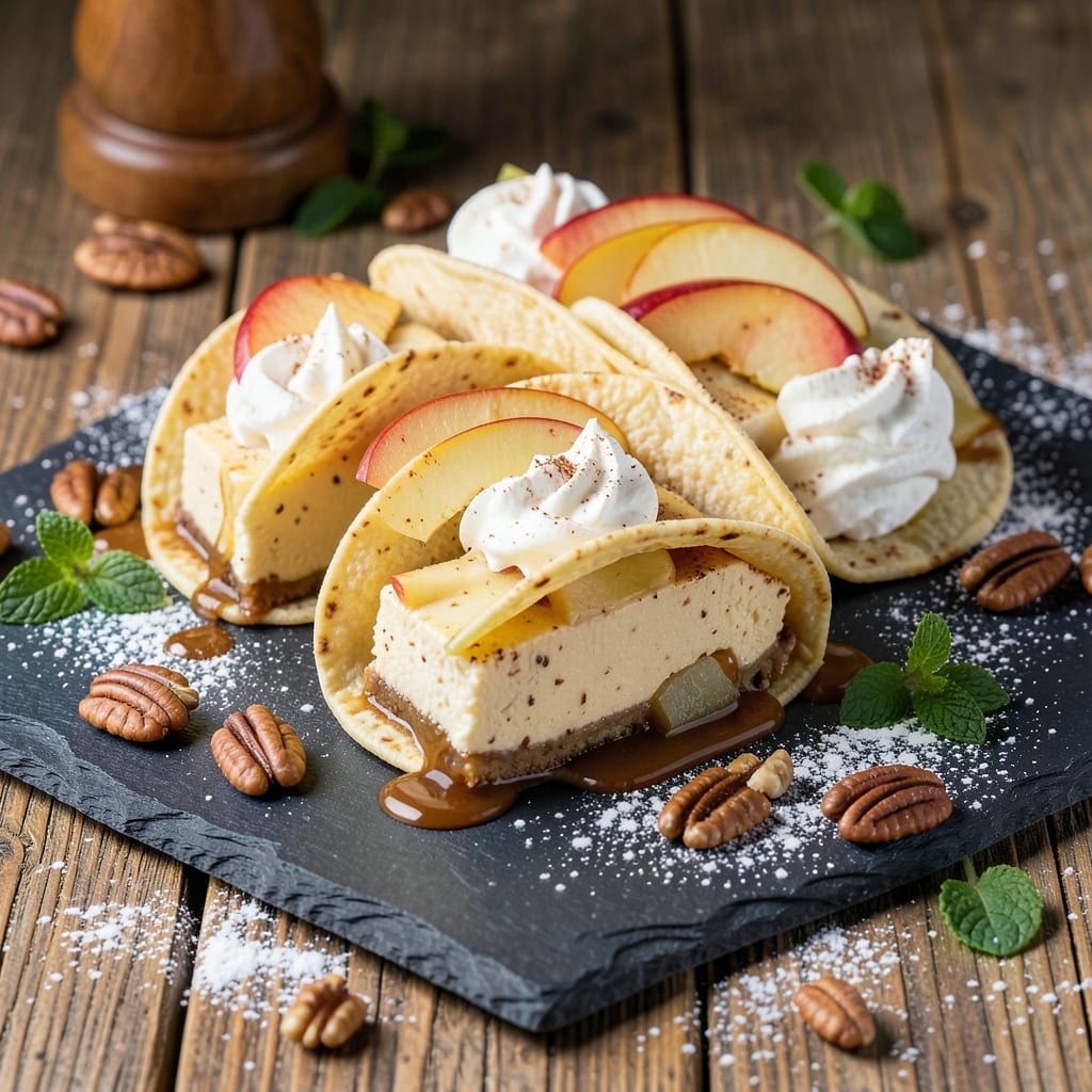 Apple Cheesecake Tacos Recipe: Crunchy Shells Meet Creamy Apple Cheesecake Filling