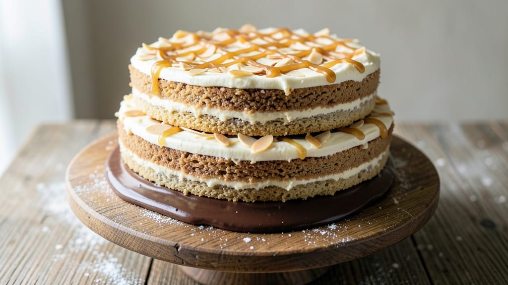 Almond Frangipane Cake Recipe: Nutty Buttercream Layers With Almond Kiss