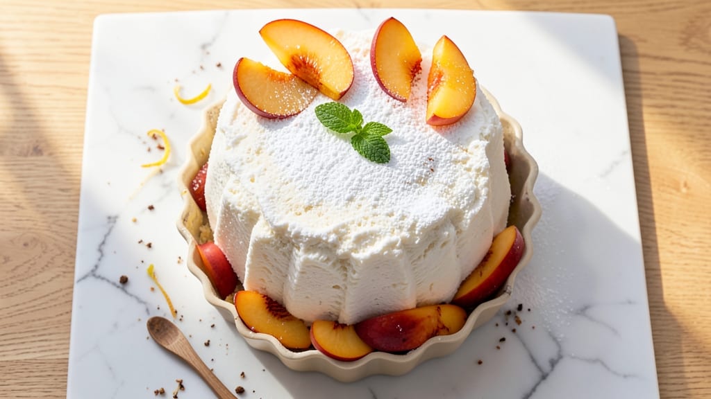 Angel Food Cake with Peaches Recipe: Light-as-Air Cake Paired With Juicy Summer Fruit