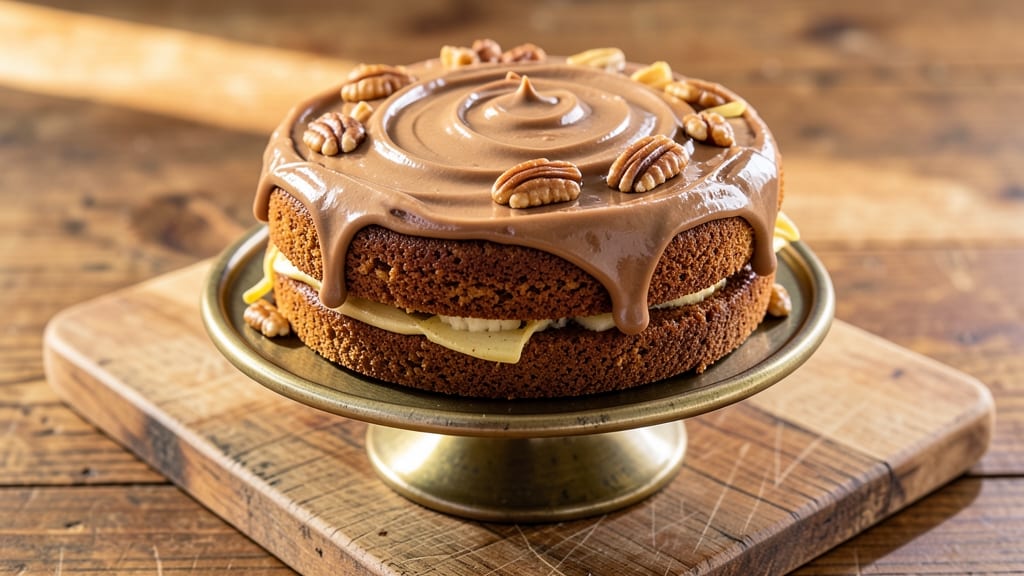 Banana Cake Recipe with Peanut Butter Frosting: Moist Layers and Nutty Cream Swirls