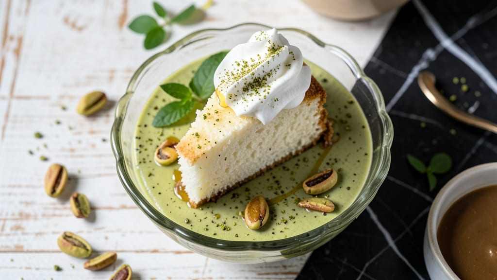 Angel Food Cake Pistachio Pudding Dessert Recipe: Fluffy Cloud Meets Nutty Decadence