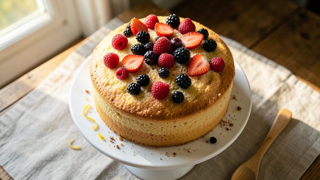 Angel Food Cake With Berries Recipe: Light-as-Air Cloud With Bursting Fruit