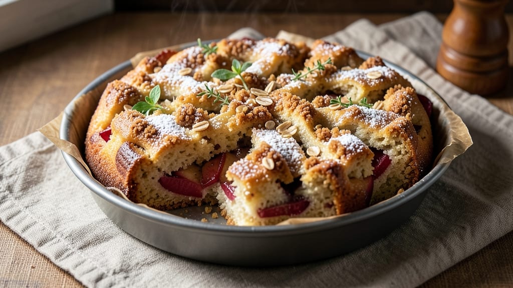 Apple Bake Cake Recipe: Warm Spice Streusel Crunch With Caramelized Apple Hearts