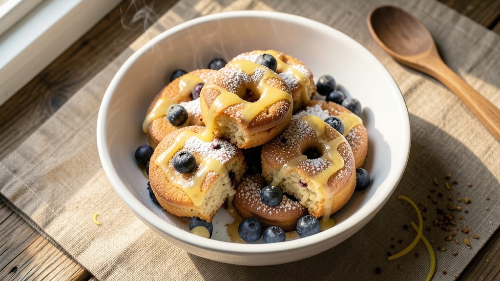 Baked Blueberry Cake Donuts Recipe: Fluffy Bites with Bursting Fruit