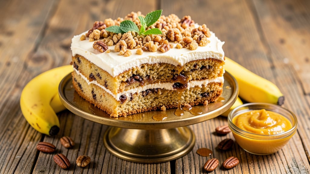 Banana Cake Recipe With Cup Measurements: Moist Layers and Streusel Crunch in One Bowl