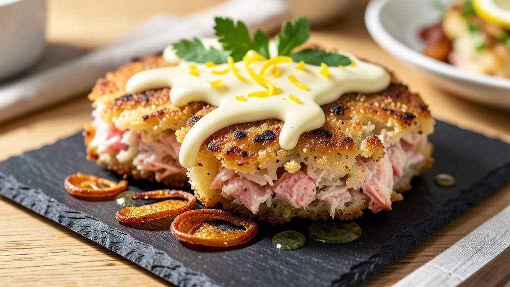 Alton Brown's Crab Cakes Recipe: Crispy Shells With Zesty Lemon Aioli