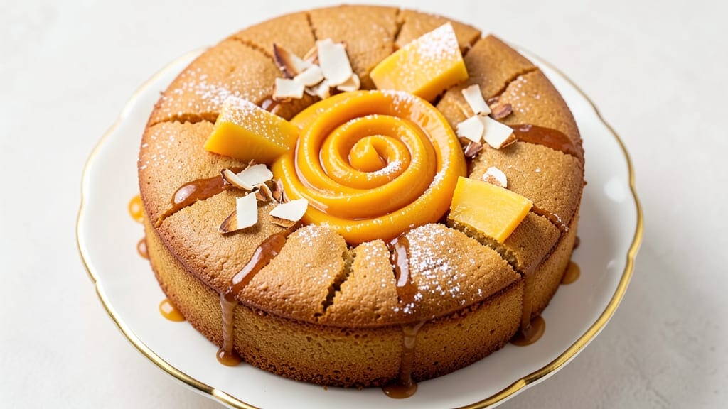 Alphonso Mango Cake Recipe: Golden Caramelized Top With Juicy Fruit Heart
