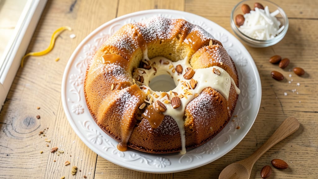Almond Joy Bundt Cake Recipe: Toasted Coconut and Chocolate Swirl Magic