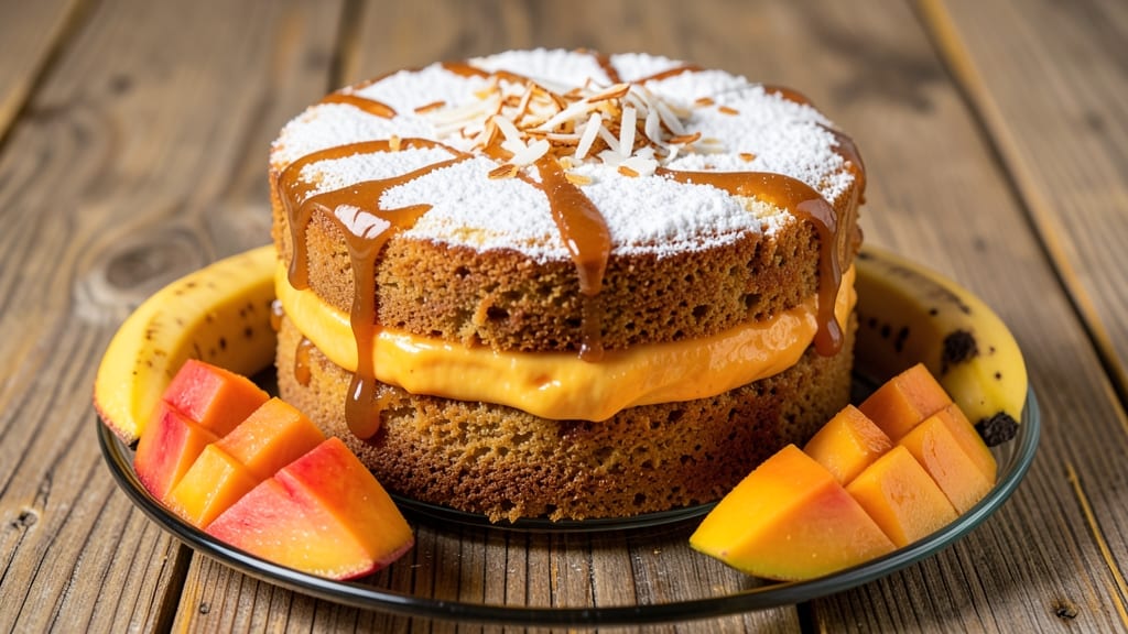 Banana And Mango Cake Recipe: Tropical Layers With Caramelized Fruit Magic