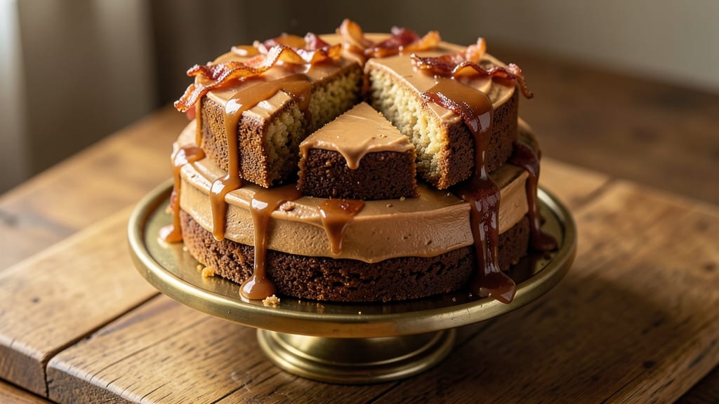 Bacon Butterscotch Cake Recipe: Smoky-Sweet Layers with Crunchy Topping