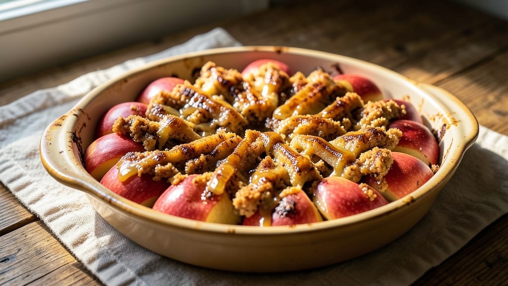 Apple Crisp Recipe With Spice Cake Mix: Cinnamon-Spiced Streusel Hugs Warm Apple Layers