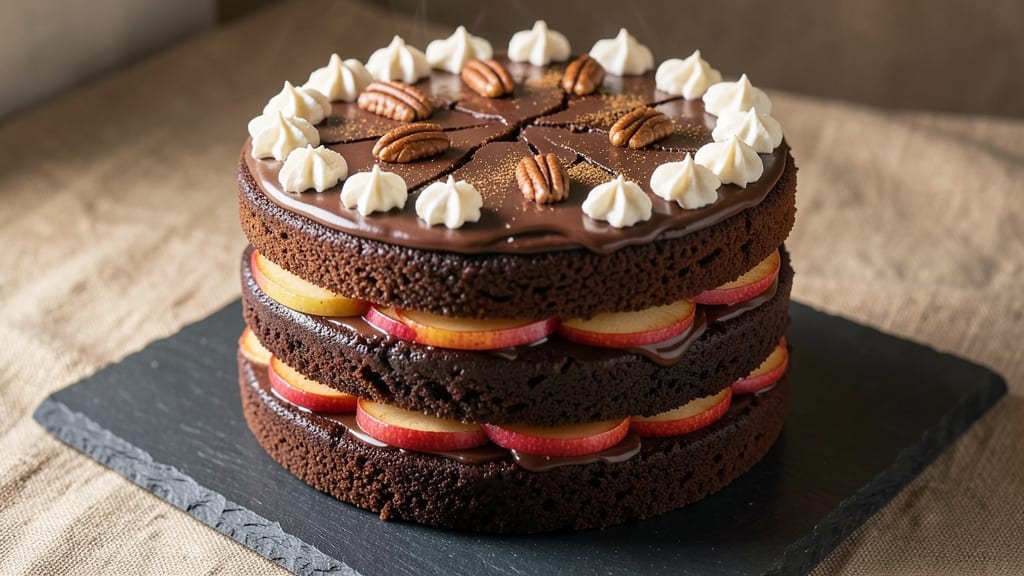 Apple Egg Chocolate Cake Recipe: Three-Layer Magic With Moist Spice Core