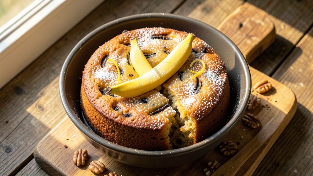 Banana Cake Pressure Cooker Recipe: Moist Crumb With Caramelized Banana Streaks