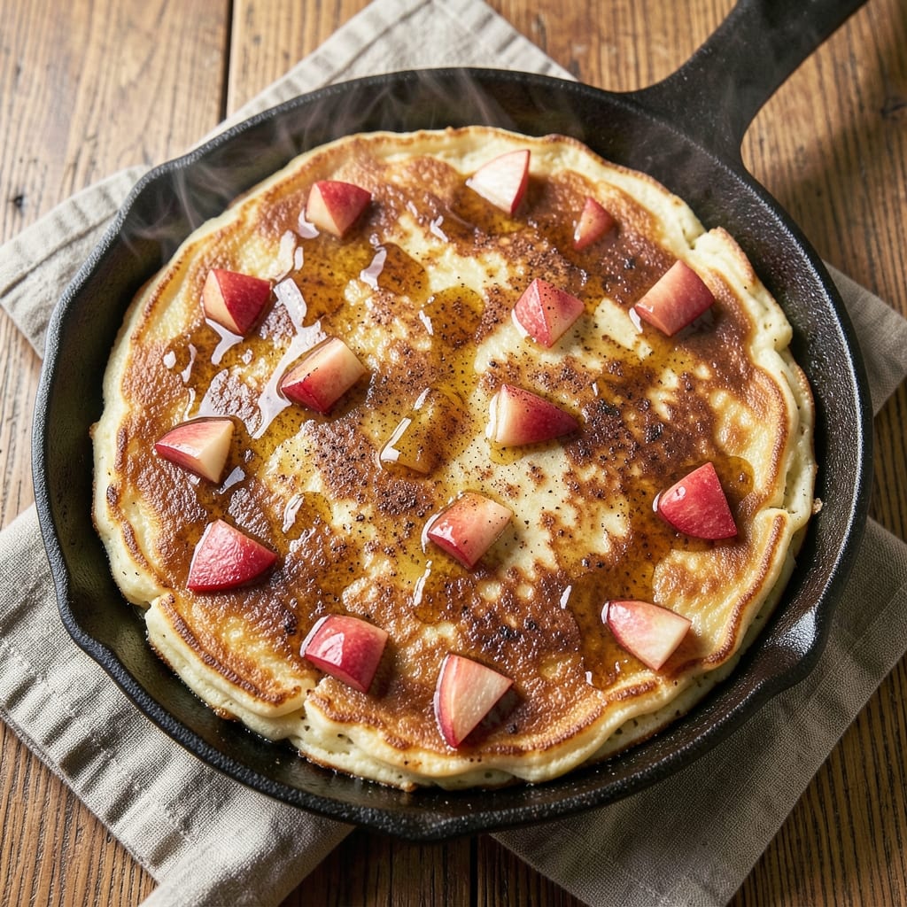 Apple Pancake Skillet Recipe: Caramelized Apple Bites With Fluffy Edges