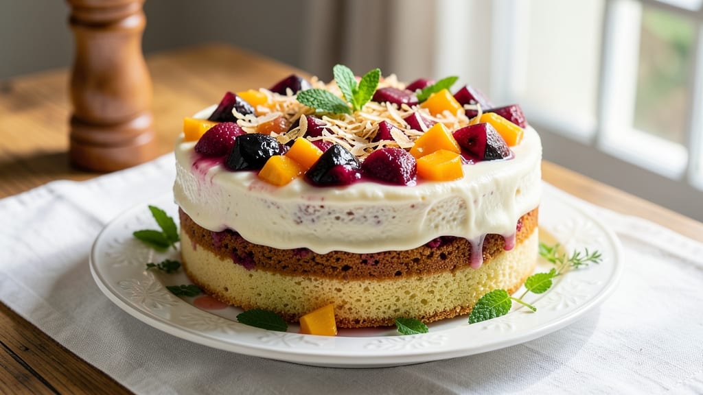 Asian Fruit Cream Cake Recipe: Tropical Layers With Silky Mango Filling
