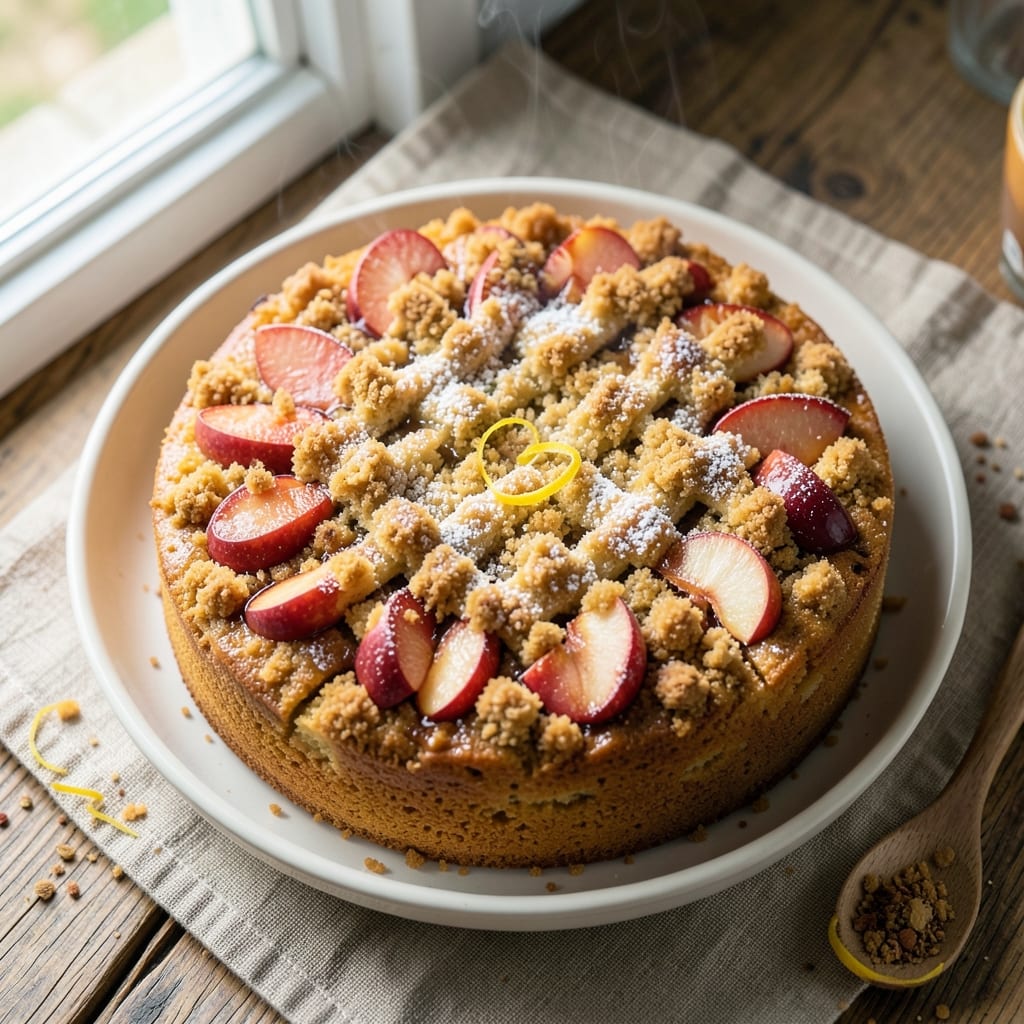 Apple Crumb Cake Recipe Martha Stewart: Spiced Rum Streusel With Caramelized Apple Layers