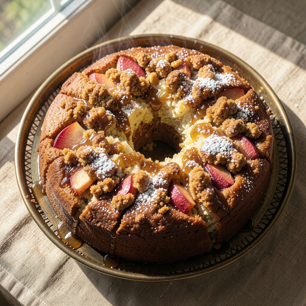 Apple Cinnamon Streusel Bundt Cake Recipe: Spiced Rum-Infused Layers With Caramelized Apple Bites