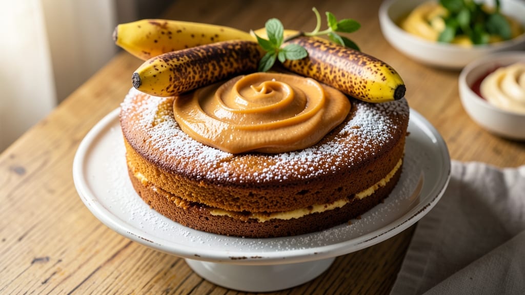 Banana Cake Recipe With Two Bananas: Moist Layers With Caramelized Banana Streaks