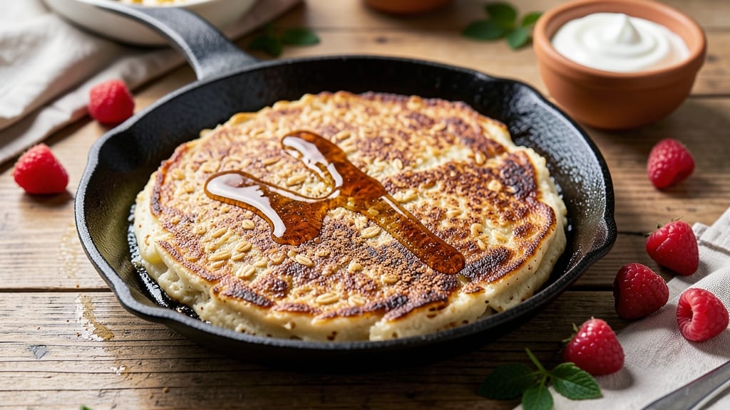 Baked Oats Pancake Recipe: Fluffy Stacks With Toasted Oat Crunch