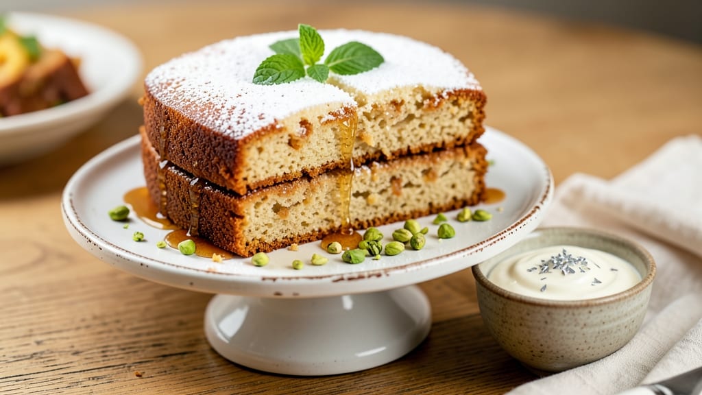 Atta Cake Recipe Eggless: Spiced Rum Streusel Hugs Moist Vanilla Layers